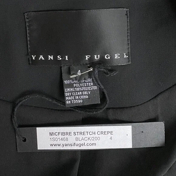 YANSI FUGEL Jacket Womens Size 4 Black Moto Double Zipper Grunge Bikercore NEW - Picture 7 of 7